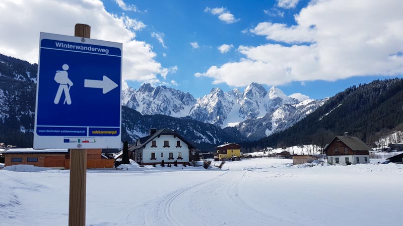 Gosau Krippenstein Hallstättersee Ausflug winterwanderweg