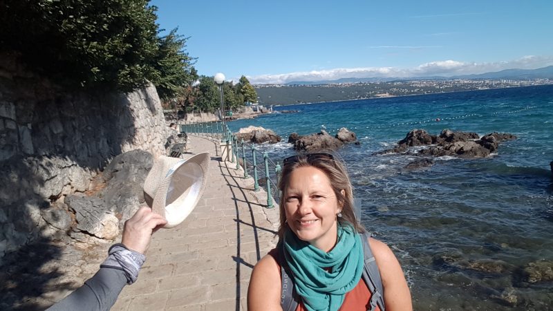 Opatija an der Promenade Herbst Sonne