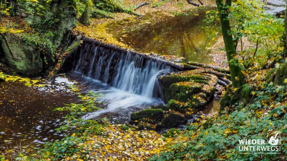 Baybachklamm Hunsrück Deutschland hängebrücke