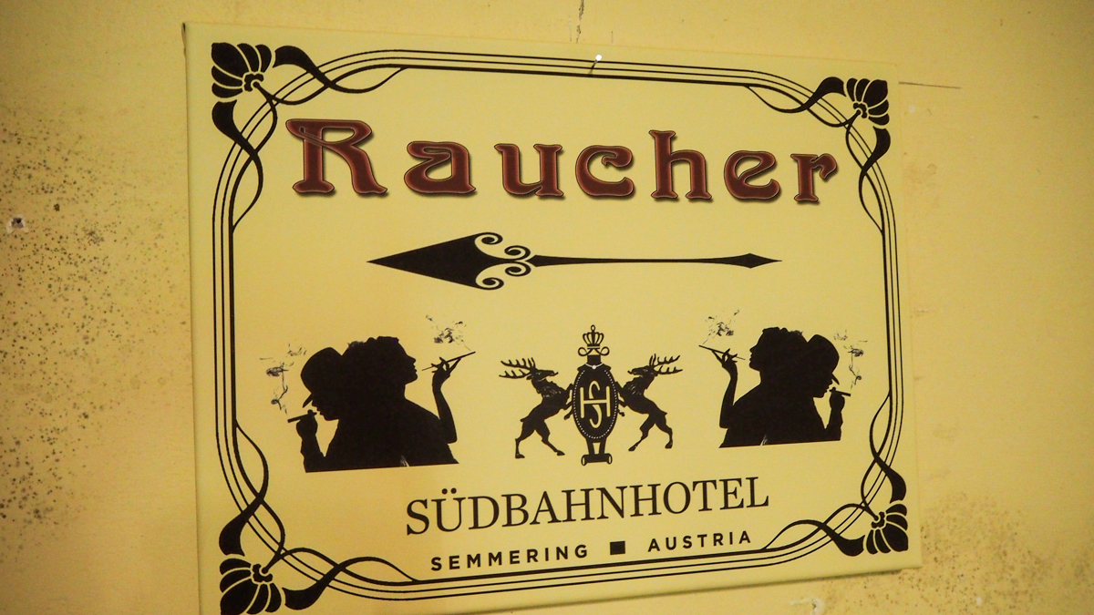 raucher schild im südbahnhotel