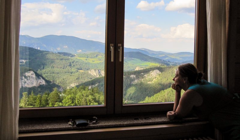 Die Aussicht aus dem Südbahnhotel