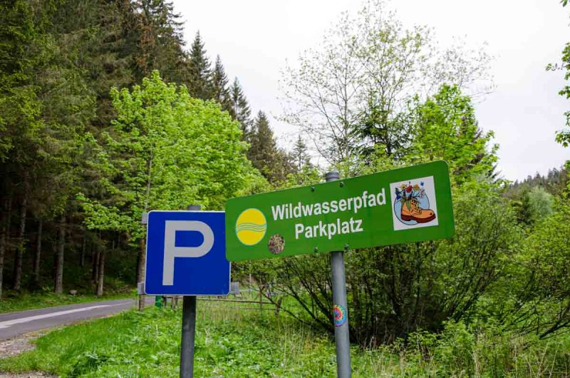 parkplatz mariensee wildwasserpfad