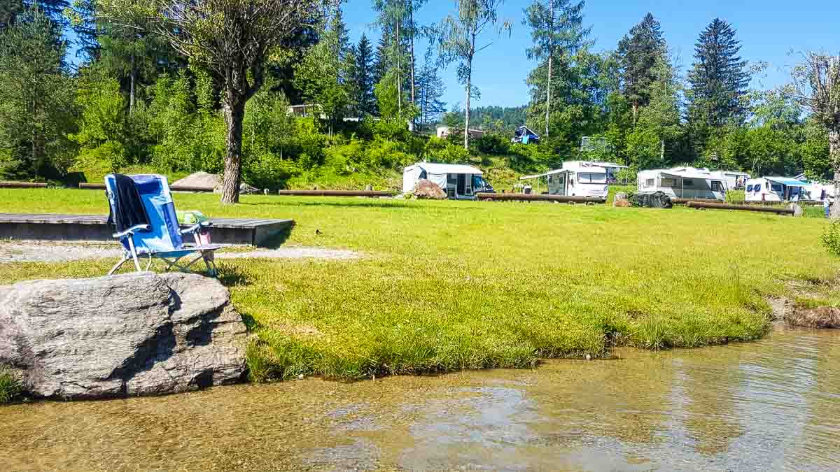 erste reihe am see weissensee seecamping müller camping