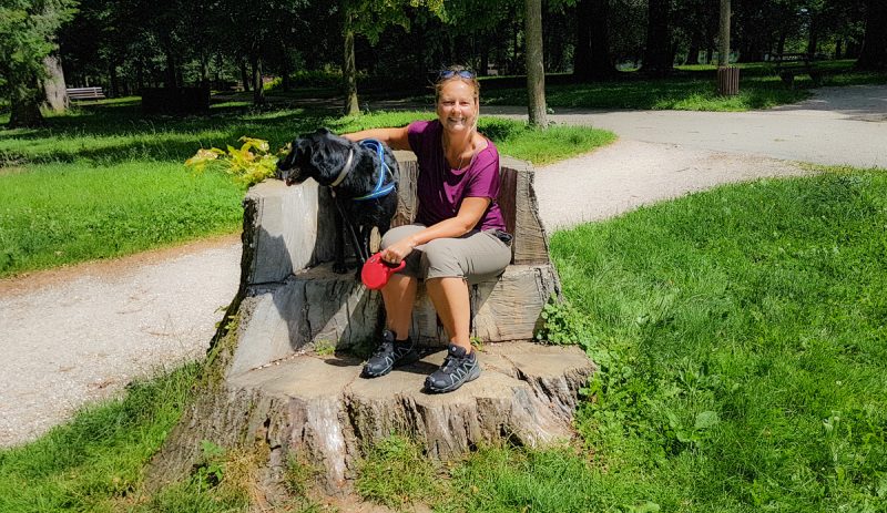 Kurpark bad hall mit hUnd