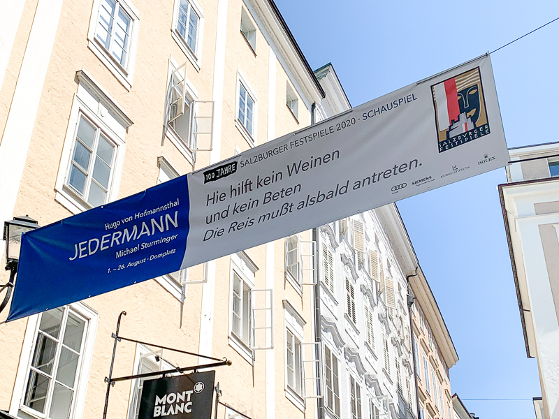 Jedermann Plakat in der Altstadt
