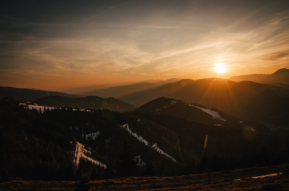 Abendstimmung Semmering Wandern