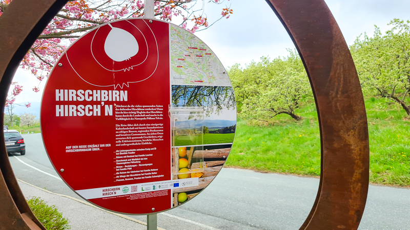 Hirschbirn Info Tafel Pöllau Oststeiermark
