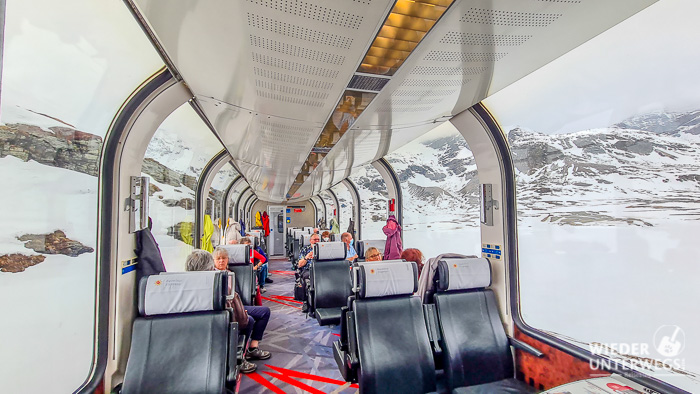 panoramawaggon bernina express beim morteratsch gletscher