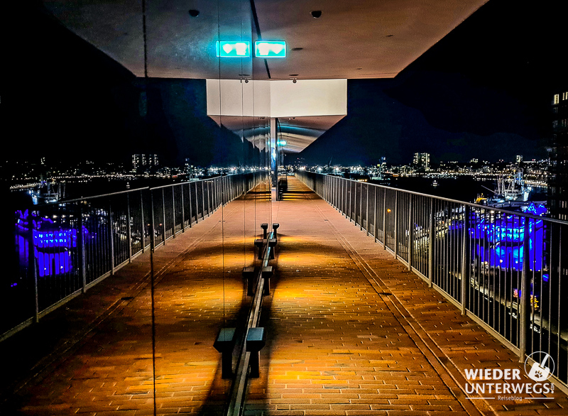 Aussicht elbphilharmonie aussengang