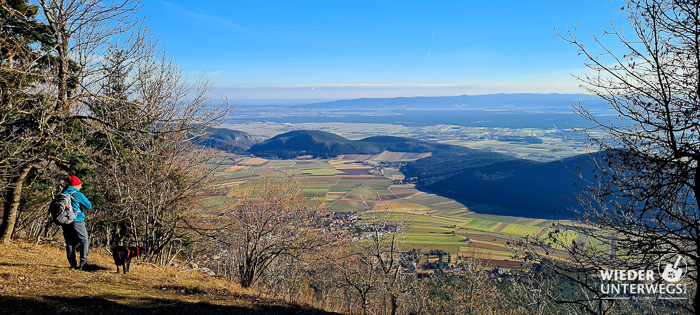 Ausblick Neue Welt am Rundwanderweg 2 Hohe Wand im Jänner