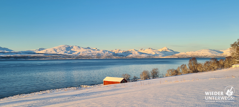 Tromsø Winter  ausfahrt mit dem mietwagen