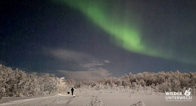 Tromsø Winter nordlichter oben bei der schanze