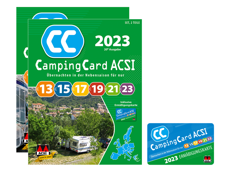 campingcard acsi mit ermäßigungskarte 