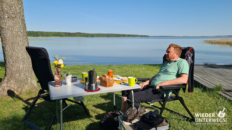 frühstück am see masuren camping echo polen