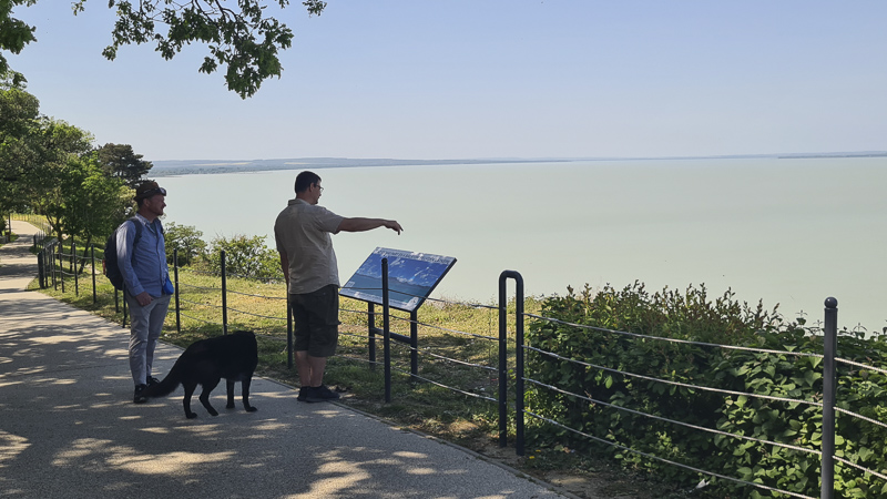 Szaplonczay sétány: Promenade bei Fonyód balaton mit hund