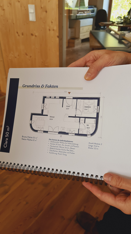 Grundriss eines Wohnwagons