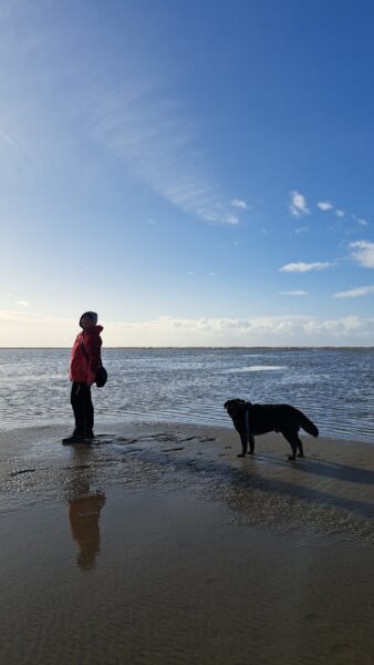 mit hund an der nordsee