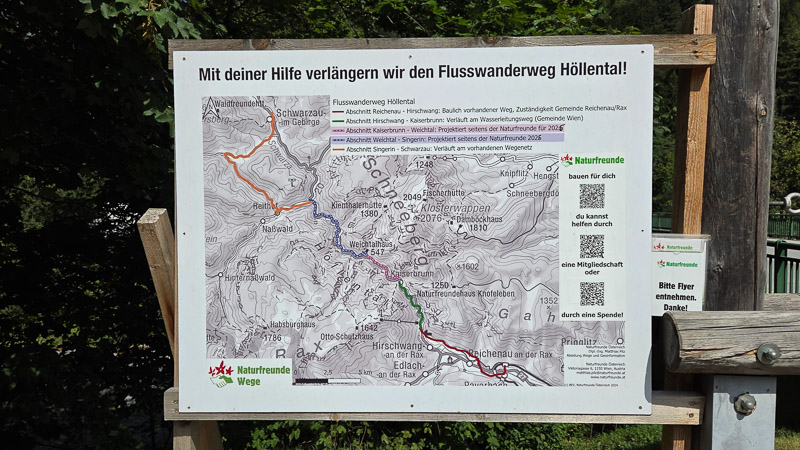 Flusswanderweg Höllental neue Etappenplanung