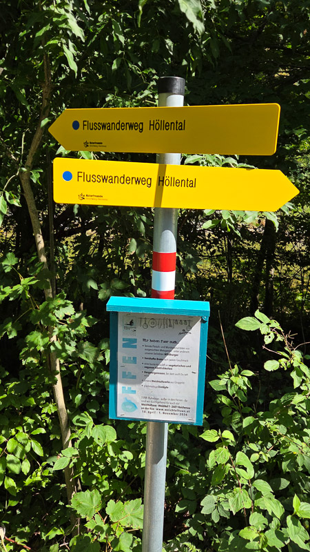 flusswanderweg höllental schilder