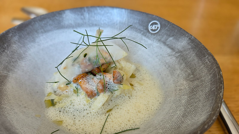 Vorspeisen Kreation mit Kohlrabi und Fandler Ölen
