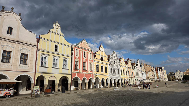Telč bunte bürgerhäuser