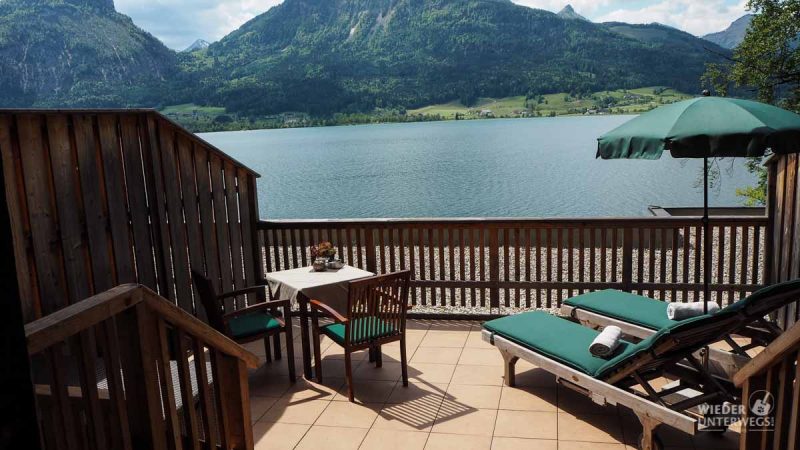 Ausblick Wolfgangsee privatterrasse