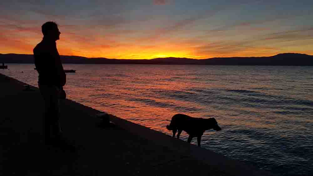 njivice sonnenuntergang camping