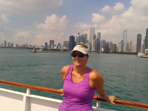 Chicago Skyline Erst am Rad, dann am Schiff.